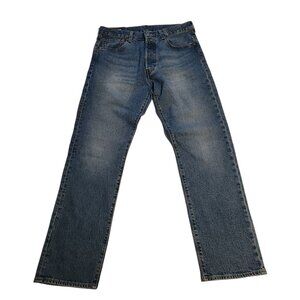 Levis Premium 501 '93 Jeans Button Fly Straight Blue Denim Mens 32x32 EUC